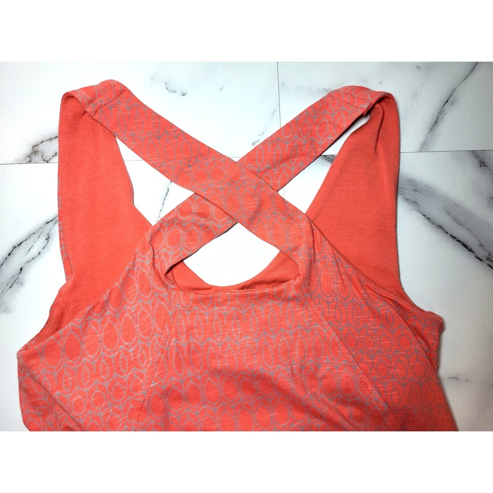 Toad & Co Dk Coral Xanthe Athleisure Aspen Print Built In Bra Dress Size Small - Picture 4 of 10